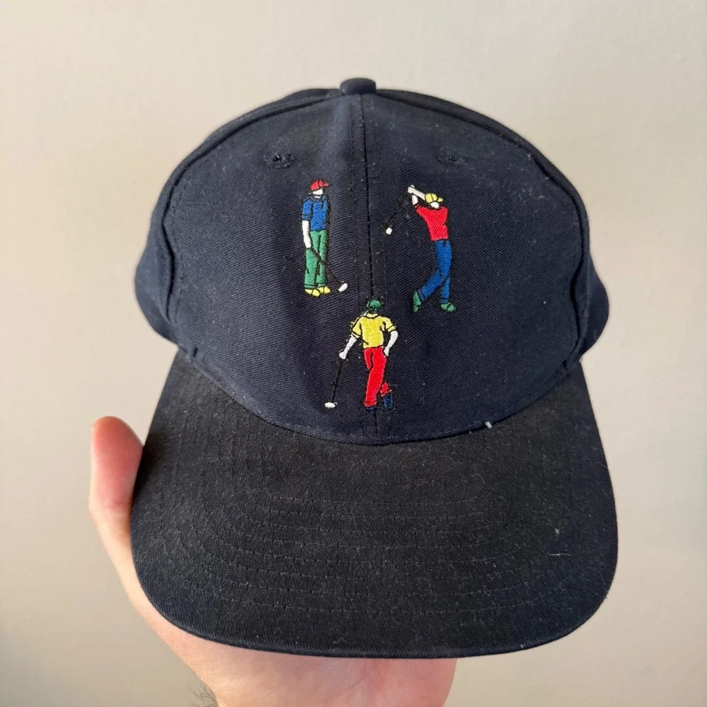 Pivot rules hatMens Navy Blue Golf Embroidered Baseball Cap Snapback